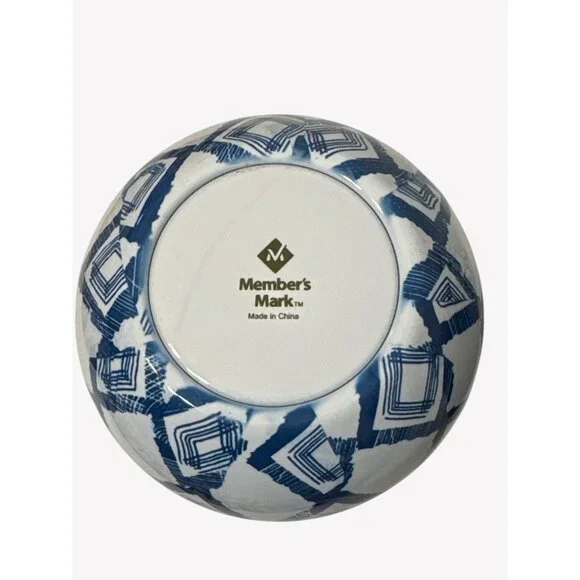 NIB Stainless Insulated Wine Tumblers Blue Teal Abstract Lids Members Mark 4 PK - Picture 5 of 6